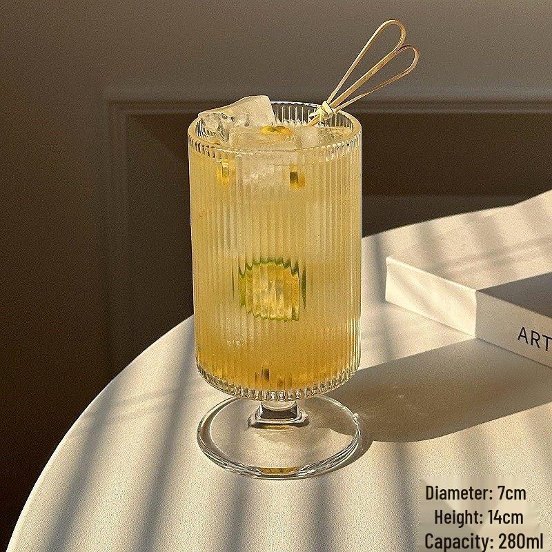 Tree-Texture Stemmed Juice  Cocktail Glass