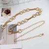 Korean Version of Metal Waist Chain Women's Ring Decorative Belt Versatile Skirt Strap Golden Buckle Simple Skirt Chain Trendy Body Chain