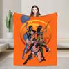 Mortal Kombat Smoke MK Blankets Fleece Warm Throw Blankets for Bedroom Sofa Bedspread