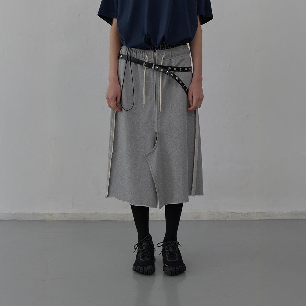 Lcdc Tm Raw Cut Detail Jersey Skirt (Melange Grey)