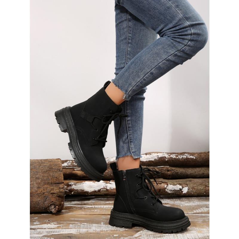 Large Size Platform Martin Boots Winter New Short Boots Retro Style Comfortable Martin Boots Women