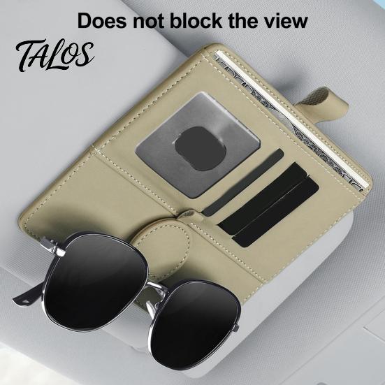 Car Visor Mount for Glasses Sun Holder, Eye Clip Organizer Auto Vehicle, Multi Functional Storage Pouch Sunglasses, Ticket Holder Interior