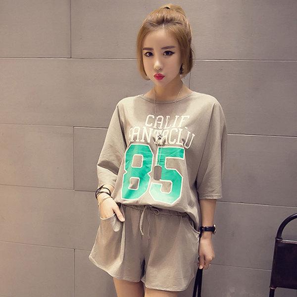 Women's Pajama Set Pajamas Short Sleeve Top Shorts 2pcs/set