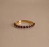 Dainty Birthstone Stack Ring Luxury Everyday Jewelry Gold Plated Gift For Women