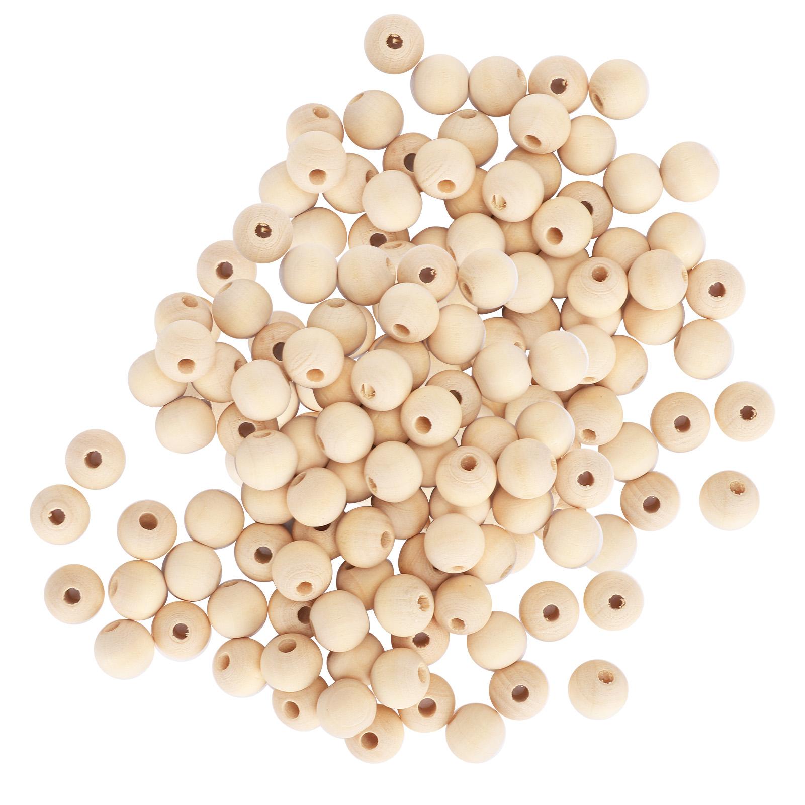 

Набор из 5 штук Деревянные бусины Натуральные Круглые Свободные Рустикальные Кантри DIY Ручная работа Изготовление украшений