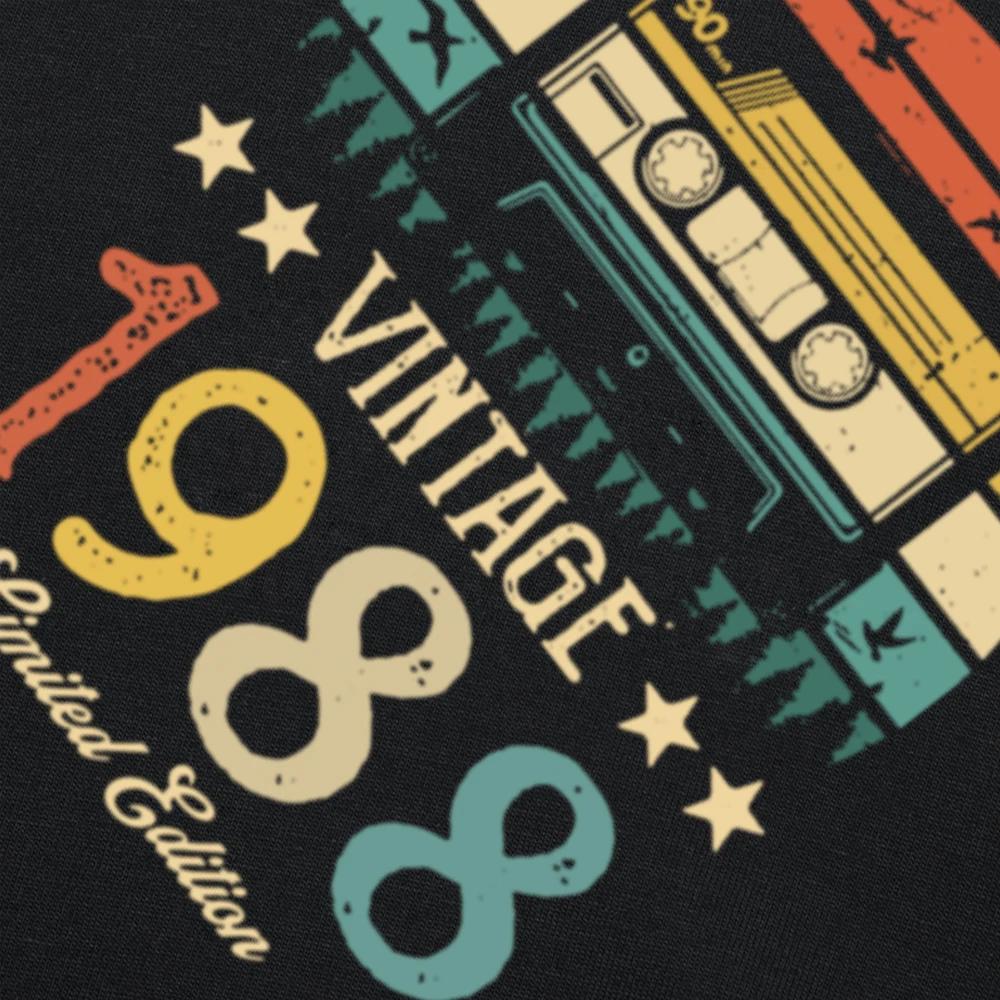 New Men Retro Cassette Vintage Made in 1988 T Shirt 37th 37 Years Old Birthday Party Gift Printed Casual Tee shirt Short Sleeve