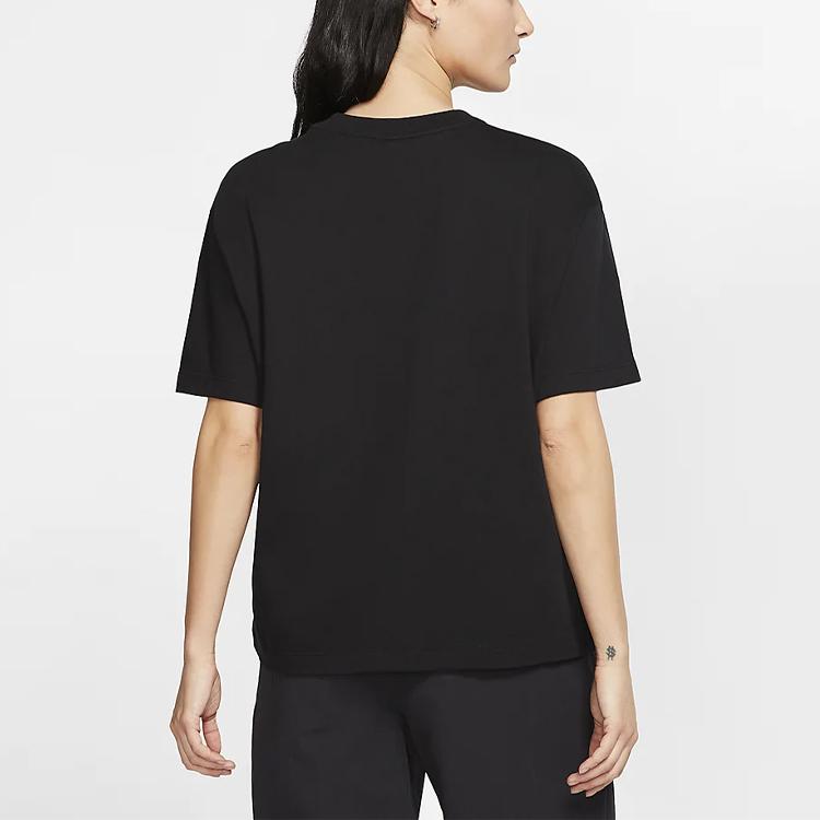 Nike Sportswear Essentials Embroidered Logo Short-Sleeve T-Shirt Women Tops Black CT2588-010