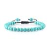 6mm Natural Stone Men Bracelets Charm Tiger Eye Black Beads Bracelet Braided Bangle Adjustable Charm Women Yoga Jewelry Pulseras