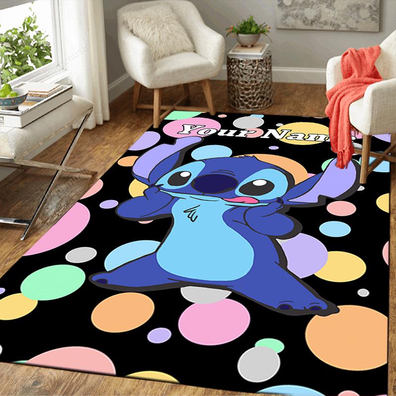 Custom 1Pc Lilo Stitch Adventure Rug Office Carpet Indoor Outdoor Entrance Doormat Nonslip Soft And Comfortable Living Room D916311