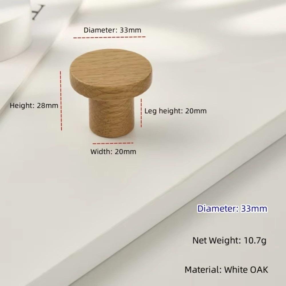 L Shaped Cabinet Pull Oak Walnut Bar Handle Elegant Wooden Knob