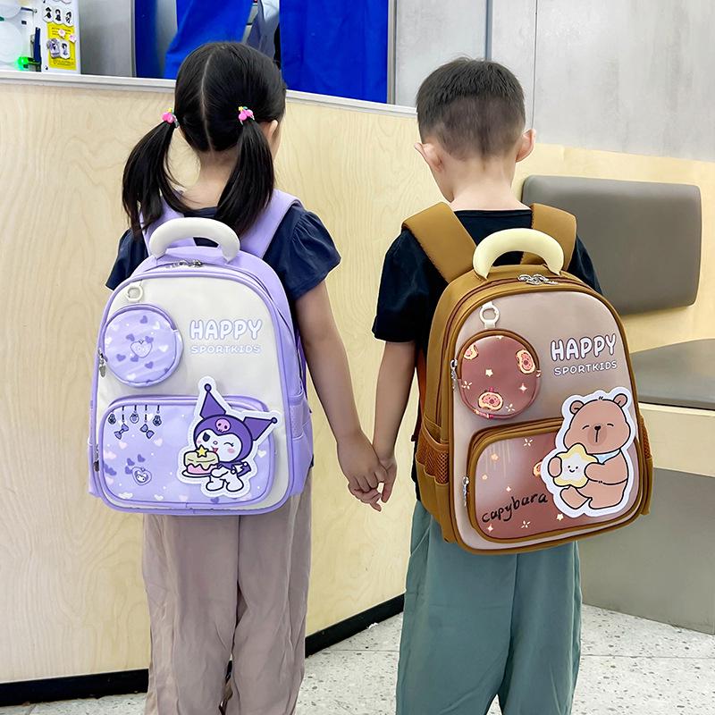 Kids' Cartoon Schoolbag: Lightweight, Double Shoulder Backpack with Spine Protection for 3-6 Year Olds