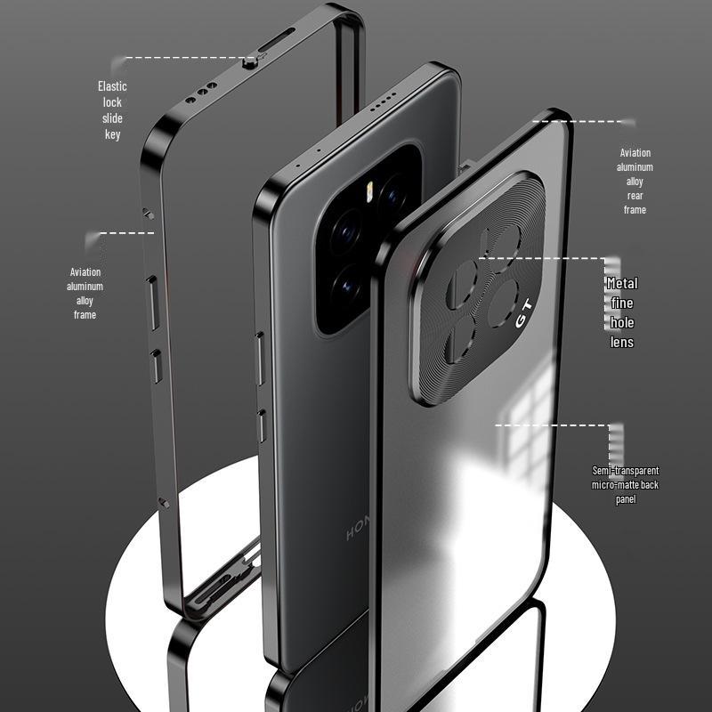 Metal Bumper Frosted Phone Case for Honor GT Pro