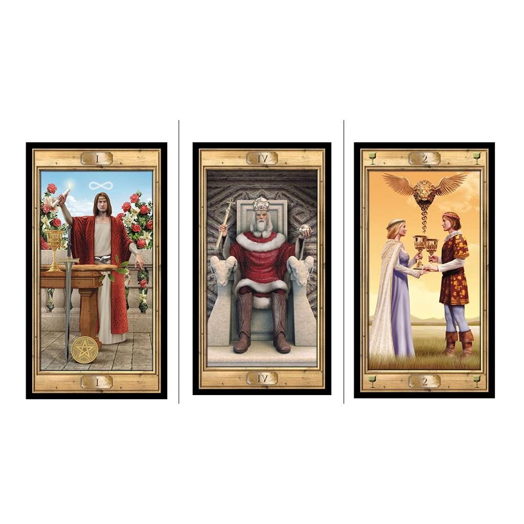 Kancharo 78-Card Tarot Card Set [Pictorial Key Tarot] Includes Japanese Tarot Card Instructions & Pouch (Authentic)