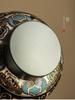 Taotie Ceramic Tea Can with Gold & Silver Inlay - Double-Metal Lid & Sealed Storage, Retro Chinese Design