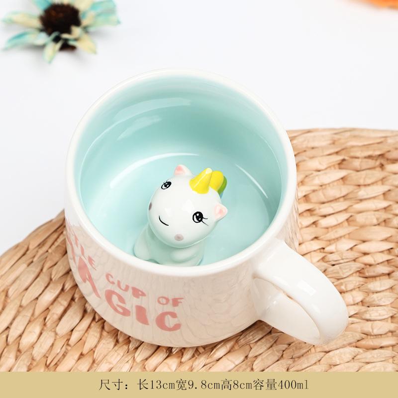Creative Cute 3D Animals Shape Ceramic Mug Milk Coffee Cup with Handle for Gift Home Kitchen Drinkware Multishape Mugs