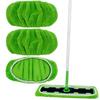 3 Piece Reusable Green/white/gray Mop Cloth Suitable for Sweeping Mops Dry and Wet Dual-use Multi Surface Floor Cleaning