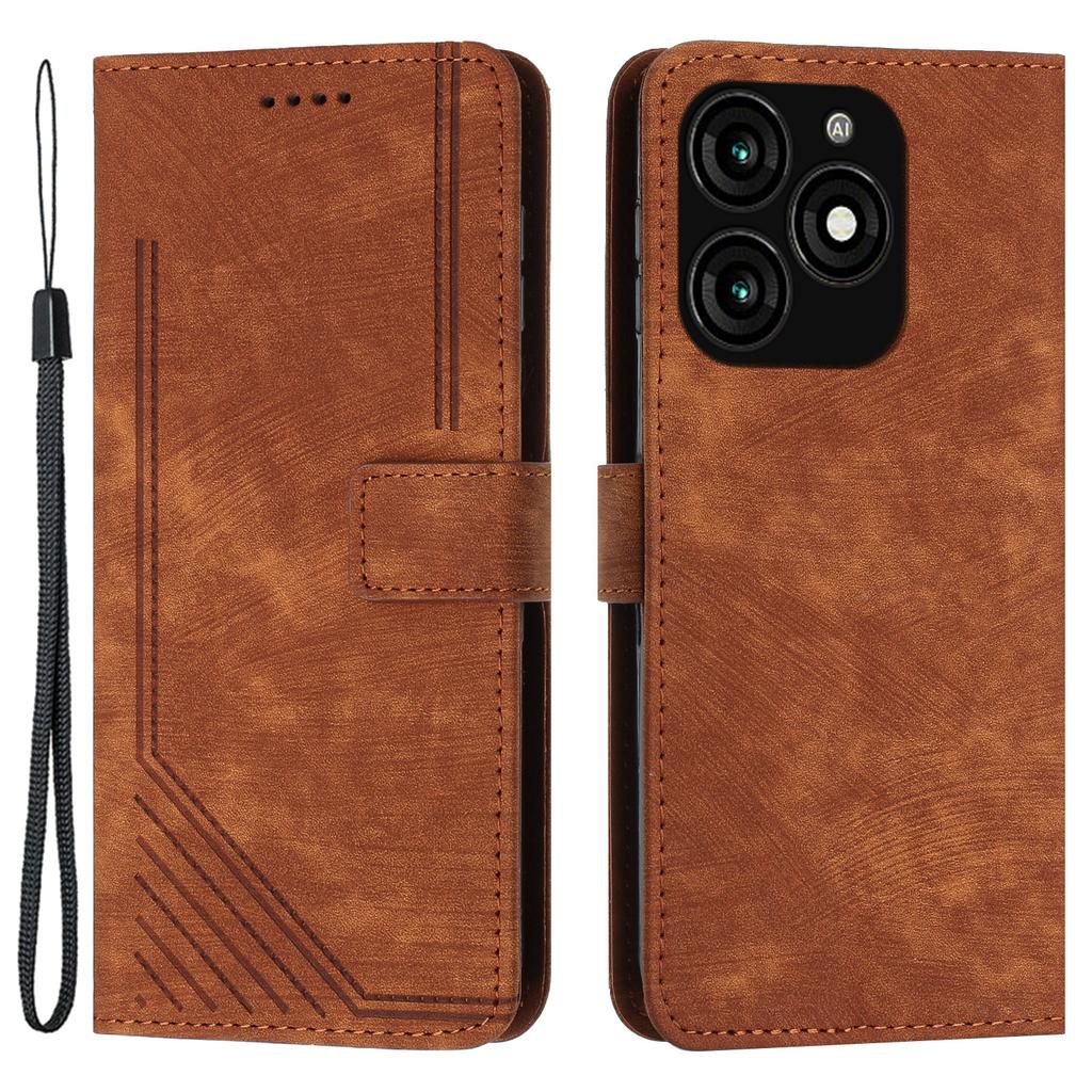 For TECNO Spark 20 Skin Touch Wallet Case PU Leather Stand Flip Phone Cover