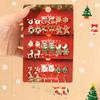 Cute Christmas Gingerbread Snowflake Earrings Set for Women 12 Pcs Santa Claus Christmas Tree Bell Earrings New Year Jewelry