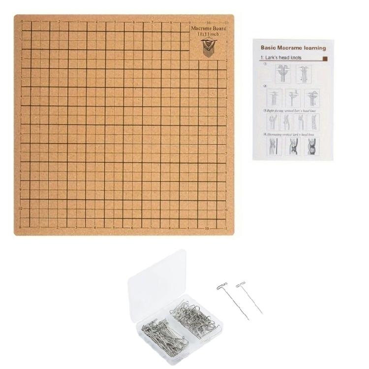 Portable Weaving Board Set Craft Mat with Instructions Reusable Braiding Board