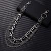 Zinc Zinc Zinc Alloy Rivet Studded Pants Chain Double-layer Punk Belt Chain Goth Bag Chain  Jeans Accessories