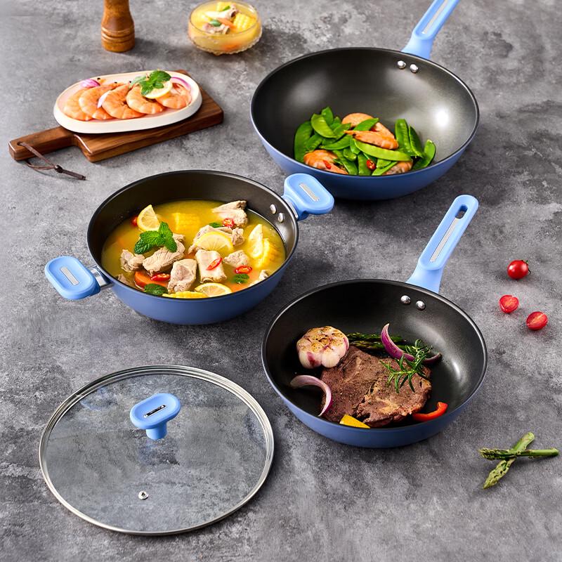 LUVHOO Titanium Ceramic Cookware Set
