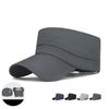 Spring Summer Cap Men Quick-Drying Flat Cap Solid Color Outdoor Removable Hat Top Sports Sunshade Sunscreen Empty Cap