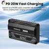 1-Piece Solder-Free 21700 Power Bank Case PD 20W Fast Charging with Built-in Cable Detachable DIY Battery Case-no Battery