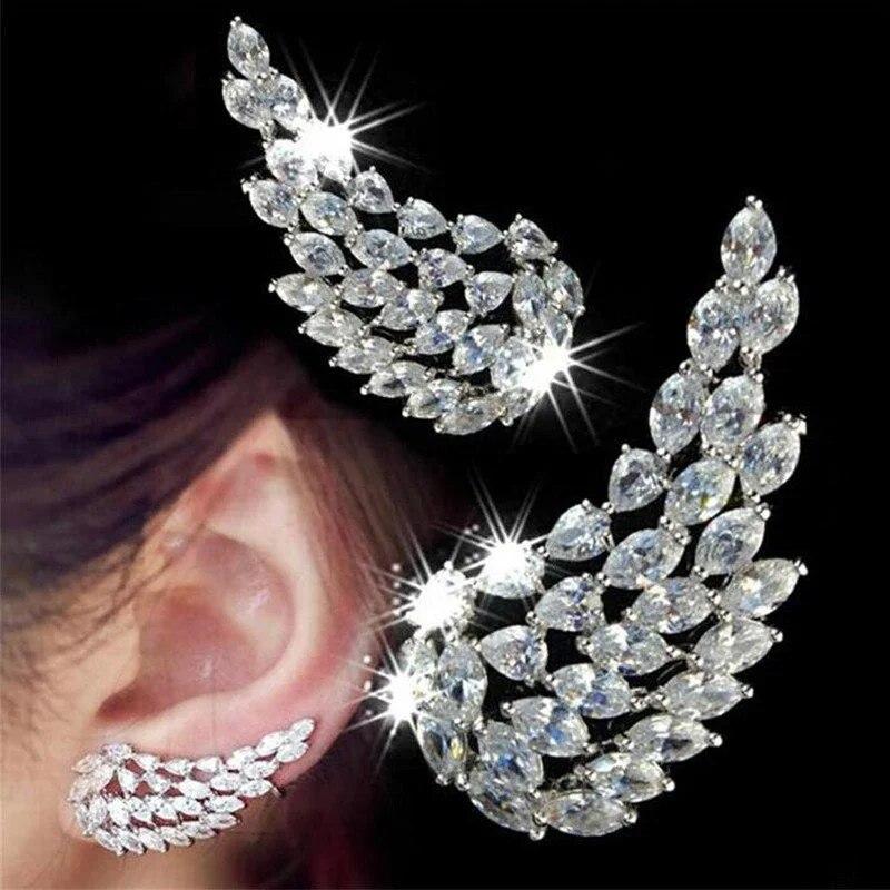 Gorgeous Women's Stud Earrings Full with Dazzling CZ Stone Sparkling Ear Piercing Earrings Party Jewelry Drop Shipping