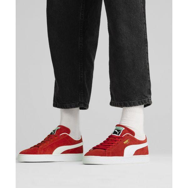 Puma Suede Classic For All Time Red Men Sneakers White 399781-02