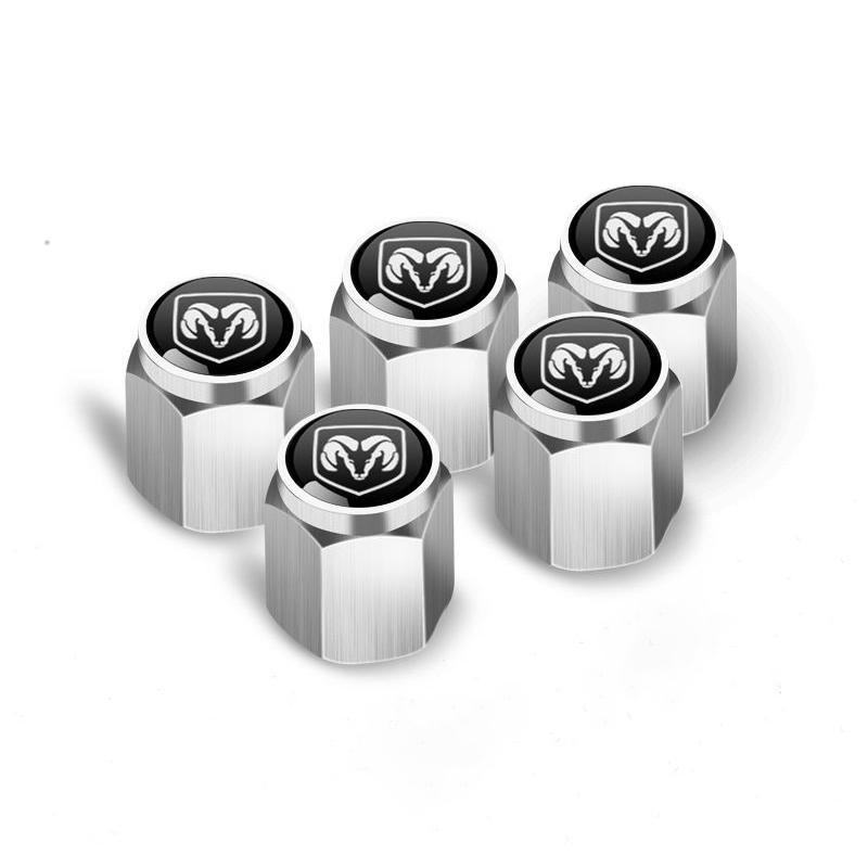 

5PCS Metal Car Wheel Tire Valve Cap Air Stem Cover For Dodge SRT Ram Journey Charger Challenger Caliber Durang Auto Accessories