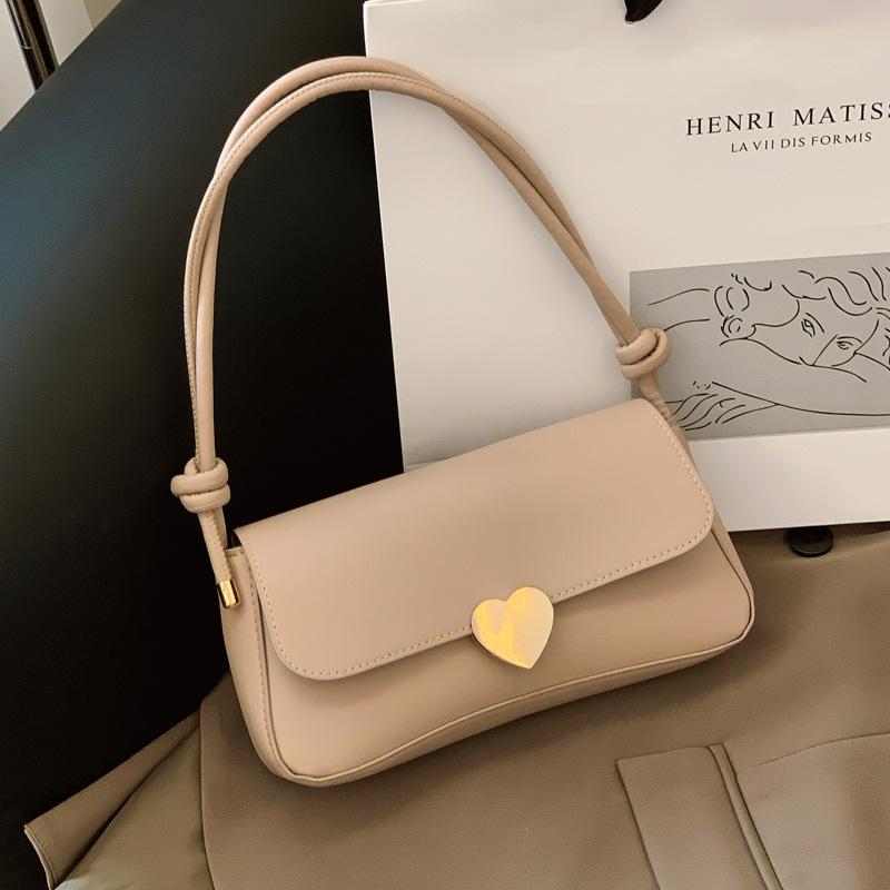 Baguette Bag Fashion Love Small Square Bag French Niche Design High Value Messenger Bag