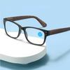 Business Reading Glasses Full Frame Imitation Wood Grain Anti Blue Light Spring Leg Presbyopia Eyeglasses Diopter +1.0 To +4.0