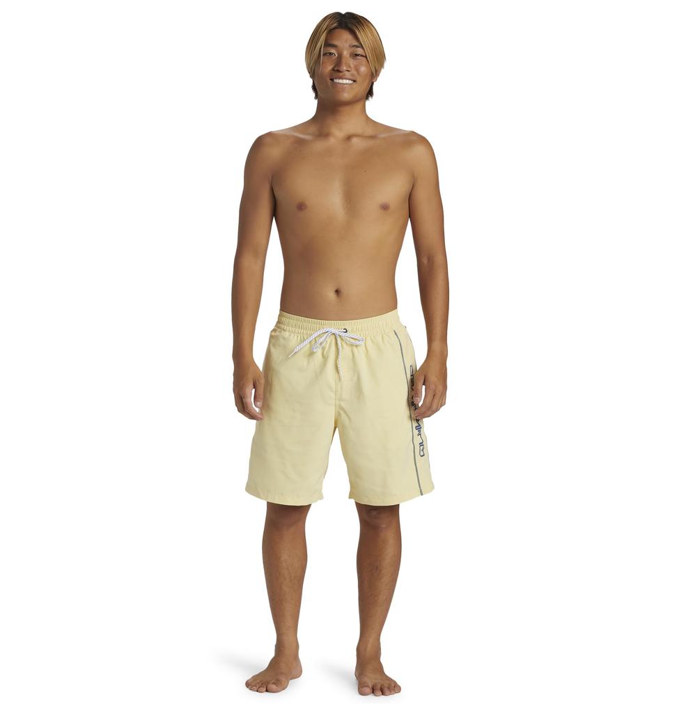 Quiksilver JAM Shorts, Double Piping, 19-inch Length, with Inner Shorts, AQYJV03157 YED0, Small