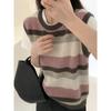 Women's Striped Knitted Vest Women's Spring and Autumn Loose Women's Sweater Vest