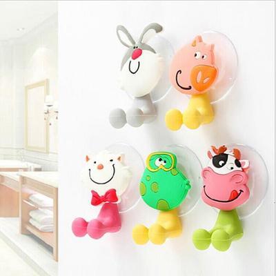 Niedlicher Tier-Zahnbürstenhalter aus Silikon für Badezimmer, Wandhalterung, Saugnapf, Hakenständer
