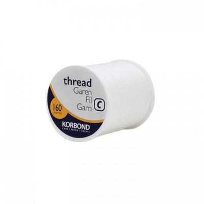 Korbond Polyester Thread White 160cm
