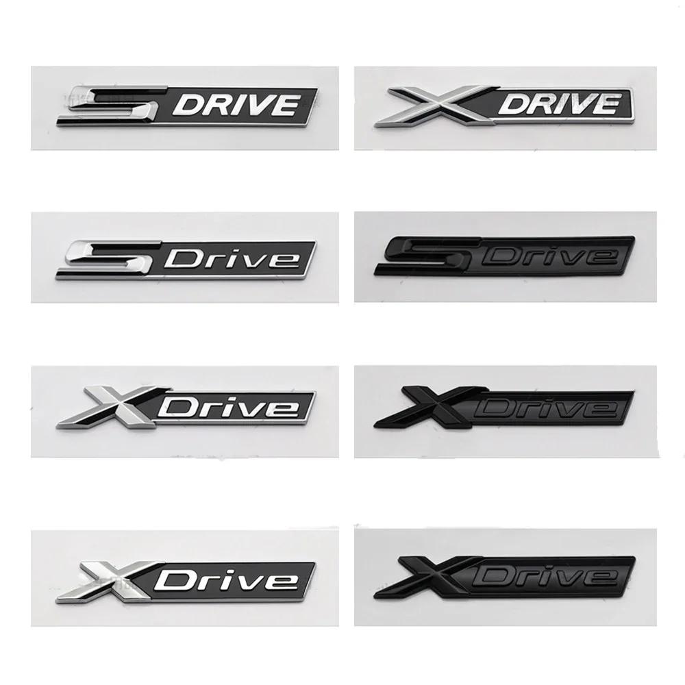 ABS Car Rear Trunk Letters Emblem Badge Fender Side Sticker For BMW XDRIVE SDRIVE 3 5 Series X3 X5 M3 M5 E46 E90 E83 F20 F30 CJ7