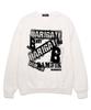 Baligeiteu Crack B # Oversized Sweatshirt (Bls025) White (A Type)