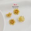 Preserved Gold Plated Lotus Bud Multilayer Stamen Hairpin