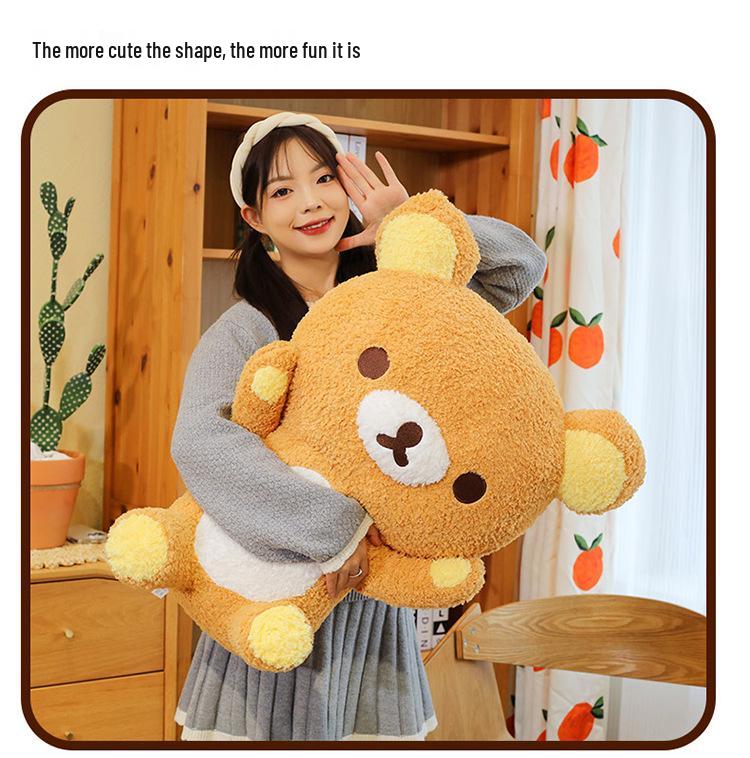 Plush Rilakkuma Hugging Bear Doll - Perfect Gift for Girls' Birthdays or Christmas