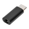 Aluminum Alloy Type C To 3.5mm Audio Adapter Cable Headphone Adapter Connector (Black)