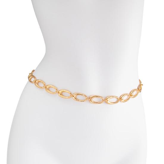 Waist Chain for Women, Adjustable Metal Chain Waist Belt, Hollow Oval Shape Body Chain, Lightweight Accessory for Outfits Jeans Dresses
