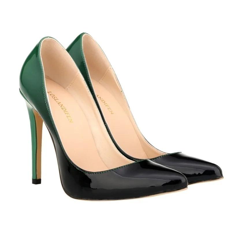 Women Pumps Fashion Gradient Color High Heels Classic Pointed Toes Thin Heel Stilettos Ship On Jazz Dance Party Wedding Shoes