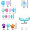 125pcs Marine Animal Themed Garland Arch Kit, Birthday Party Balloon Decoration, Anniversary Indoor and Outdoor Scene Decoration