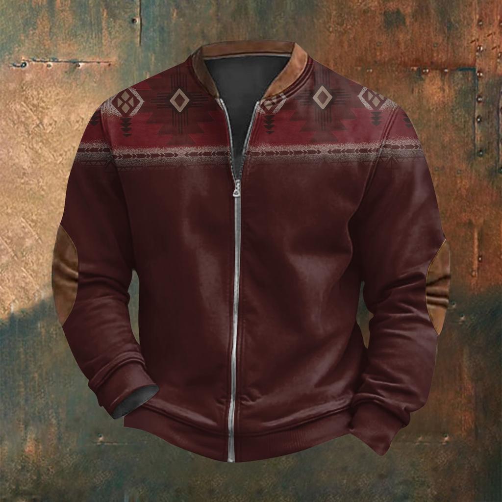 Men's Retro Casual Gradient Printed Sweatshirt