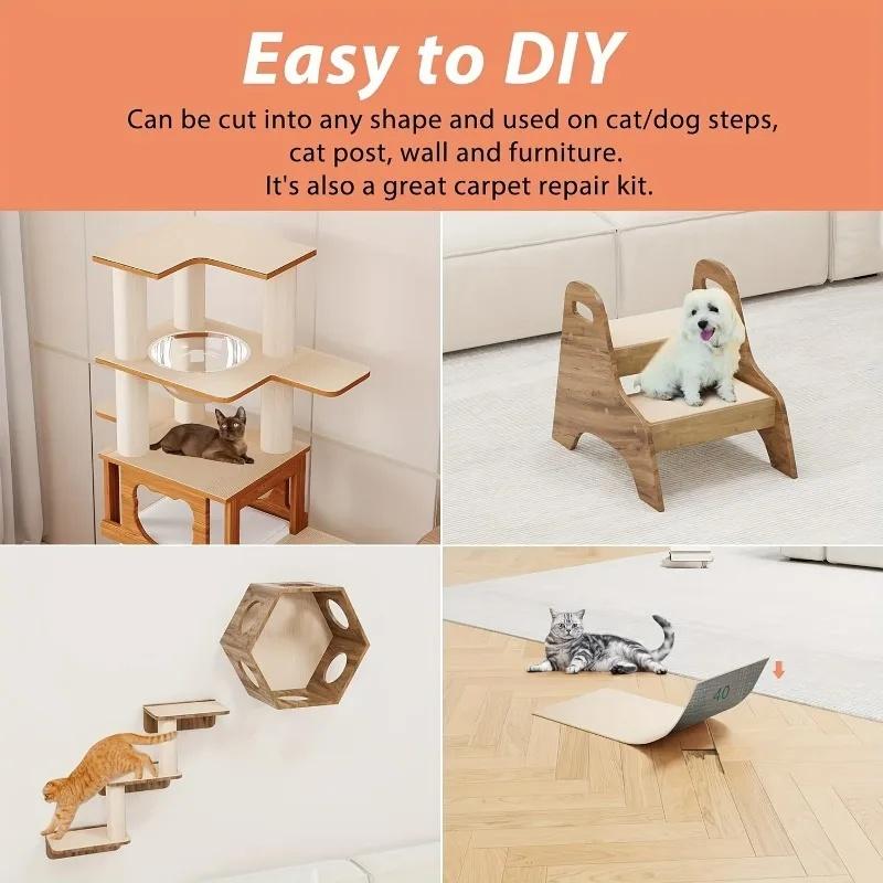 200x40CM Self-Adhesive Cat Scratching Mat - Protects Furniture & Promotes Healthy Claws