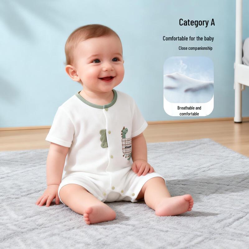 Beibeiyi Baby Boy Summer Lightweight Short Sleeve Romper