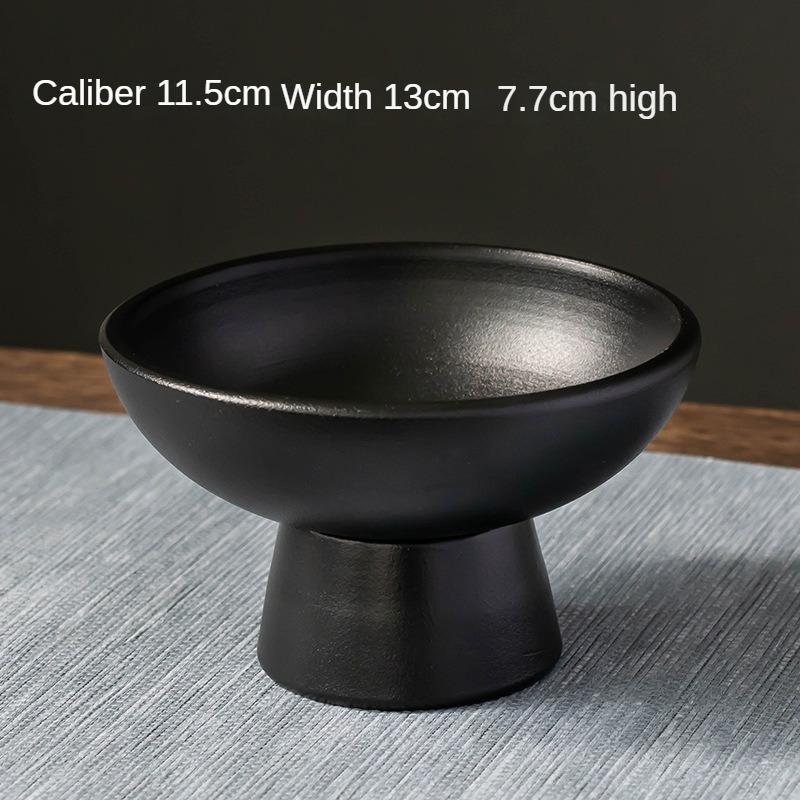 Chinese Style High Footed Fruit Tray Ceramic Tray Living Room Fruit Ornament Decoration Tray Tea and Snack Tray Decoration Tray