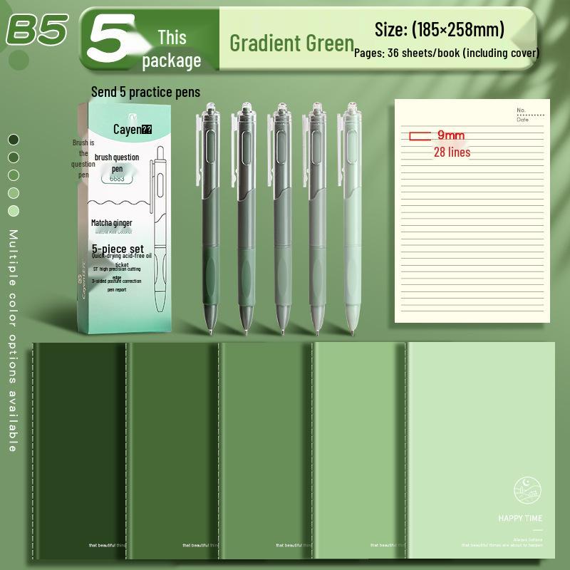 B5 Gradient Color Softcover Notebook for Junior and High School Students