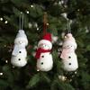 Seasonal Display Character Ornament, Soft Fabric Snowman Tree Decoration with Loop for Shelf Wreath and Winter Indoor Use